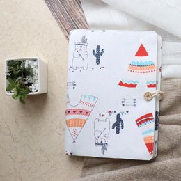 Nordic Style Bear Loose Leaf Notebook Cotton Washable Cover 6 Inner Travel Journal Diary A5 A6 Notepad Fresh Stationery Gift