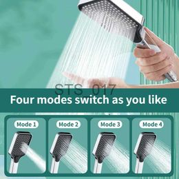 Bathroom Shower Heads Large Shower Head 4 Modes High Pressure Water-saving Shower Head Holder Hose Set Bathroom Rain Shower Accessories Showerhead x0830