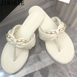 Slippers 2023 Summer Luxury Flip Flops Women Fashion T-band Flats Walk Ladies Holiday Casual Brand Mules Shoes Mujer