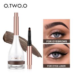 Eyebrow Enhancers O TWO O Pomade Brow Natural Waterproof Creamy Texture Highly Tint Gel Double Use For Eyeliner Beauty Makeup 230829