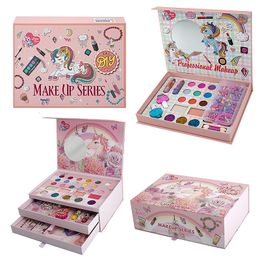 Beauty Fashion Kids Makeup Kit For Girl Real Toy Set Washable Pretend Play Cosmetic 4 5 6 Years Old Toddler 230830