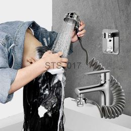Bathroom Shower Heads External Shower Faucet Holder Artefact Wash Hair Pet Washer Bathroom Kitchen Basin Tap Philtre Flexible Hose Bidet Spray Gun x0830
