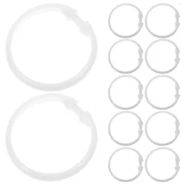 Shower Curtains Curtain Hooks Rings Bath Drape Loop Drapery Glide Hangers For Bathroom Accessories 12pcs ( White )