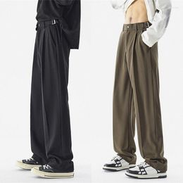 Men's Suits 2023 Spring Autumn Trousers Men Dress Suit Pants Cotton Warm Solid Casual Slim Full Length Hombre Clothing A47