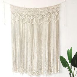 Curtain Curtains String Cotton Line Beige Bohemian Wave Macrame Window Blind Valance Room Divider Door Home Decorations