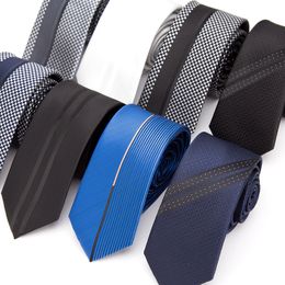 Bolo Ties Mens Luxurious Slim Necktie Stripe Tie for Men Business Wedding Jacquard Male Dress Shirt Fashion Bowtie Gift Gravata 230829