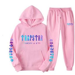 Trapstar tracksuit black mens hoodie trapstar men sportswear designer pants set running basketball 2 piece loose women long sleeve SWNX