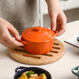 Bowls Stew Pot Ceramic Soup With Lid Binaural Household Children's Bird's Nest Steamed Egg