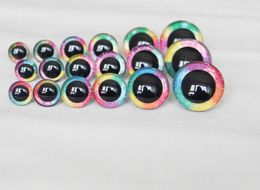 Doll Accessories 20pcs 141618202430mm35MM 3D RAINBOW glitter toy eyes washer for Woollen diy plush doll Colour optionR3 230830