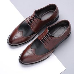 Dress Shoes Fashion Derby Comfortable For Men Mixed Colors Leather Lace-up Casual Business Wedding Party Shoe Summer Spring