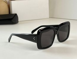 Oversized Square Sunglasses Shiny Black Grey Lens Women Sun Glasses Summer Sunnies gafas de sol Sonnenbrille UV400 Eye Wear Unisex with Box