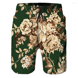 Men's Shorts Summer Men Casual Retro Classic Print Pants Running Family Clothing Beach Breathable