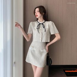 Work Dresses Fragrance Retro Two-piece Senior Sense Of Age Reduction Summer Suit