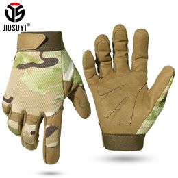 Mittens Multicam Tactical Gloves Antiskid Army Military Bicycle Airsoft Motorcycle Shoot Paintball Work Gear Camo Full Finger Men Women 230829