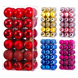 36 Pieces Xmas Tree Shatterproof Ornaments Balls With Hanging Loop For Holiday And Party Decoration Christmas Ball 3cm