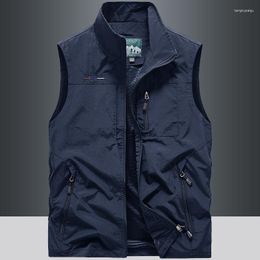 Men's Vests 2023 Spring Trend Outdoor Casual Vest And Autumn Multi Pocket Work Coat