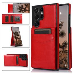 Magnetic Flip Vogue Phone Case for iPhone 15 14 13 12 Pro Max 5G Samsung Galaxy S24 S23 S22 S21 Ultra A15 A73 A54 Multiple Card Slots Leather Wallet Bracket Back Cover