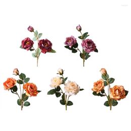 Decorative Flowers Artificial Fall Decors Fackes Suiatble For Wedding Bouquets Autumn Decor Centrepieces Arrangements