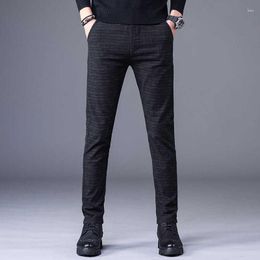 Men's Suits Spring Stretch Ankle-Length Suit Pants Men Thin Business Solid Color Slim Casual Formal Office Trousers Male Plus Size Z127