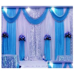 Other Festive Party Supplies X6M Wedding Backdrop G Curtain Celebration Stage Performance Background Drape With Beads Sequins Edge Ottda