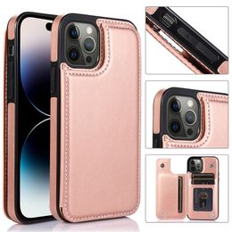 Retro Folio Vogue Phone Case for iPhone 15 14 13 12 Pro Max Samsung Galaxy S22 S23 Ultra A13 A14 5G A52 A73 A72 Multiple Card Slots Leather Wallet Clutch Bracket Shell