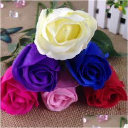 Decorative Flowers Wreaths Simation Flower Single Never Withering Roses Creative Practical Valentines Day Gift Rose Soap Drop Deli Otngi