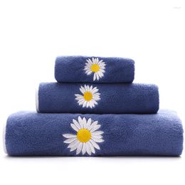 Towel 3PCS Set 70x140cm Coral Fleece Absorbent Hair Swimming Face Hand Bath Towels Bathroom Microfiber