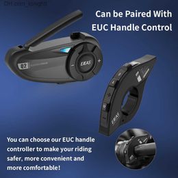 2pcs EJEAS Q2 Motorcycle Intercom Helmet Headset Quick Pair Waterproof Up to 2 Riders Wireless Interphone Earphone Bluetooth 5.1 Q230830