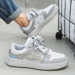 Womens Mens Leather Board Shoes Low Top Couple Sneakers Fashion Sports Trainers Youth Comfortable Casual Walking Shoes Grey Green Black