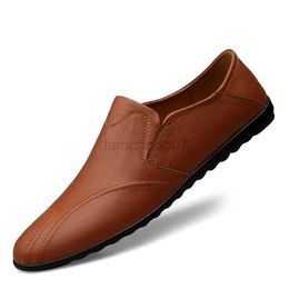 Dress Shoes Man New Summer Autumn Fashion Hand-sewn Casual Shoes Hombre Soft-sole Loafers Moccasins Male Slip-on Leisure Young Driving Shoes