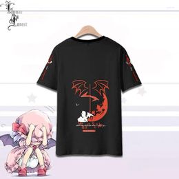 Men's T Shirts TouHou Project Flandre Scarlet 3D Printing T-shirt Summer Round Neck Short Sleeve Kimono Game Anime Streetwear Plus Size