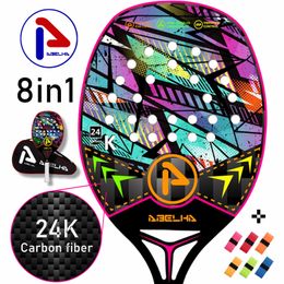 Tennis Rackets ABELHA 24K carbon fiber beach racket outdoor sports with backpack tennis 230829