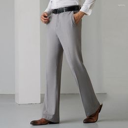 Men's Suits Summer High Stretch Soft Suit Pants Men Fashion Business Elastic Waist Korean Slim Fit Brand Clothes Casual Formal Trousers H28