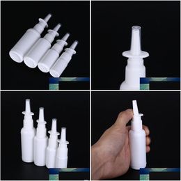 Packing Bottles Wholesale 5Pcs 10Ml 20Ml 30Ml 50Ml Empty Plastic Nasal Spray Pump Sprayer Mist Nose Refillable Bottle For Medical Drop Dheub