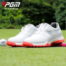Dress Shoes Women's Sports PGM Golf Football Waterproof and Non slip Casual Rotating Button Lace 230829