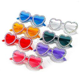 Fashion Sunglasses Frames Sunglasses Frames Adult Transparent Multi Colour Love Shape Integrated Diamond Decorative Womens Baseball Hats Summer For Women