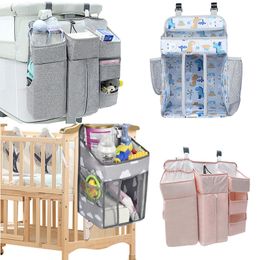 Boxes Storage Baby Bed Organiser Hanging Bags For born Kids Crib Diaper Nappy Storage Care Infant Bedding Nursing 230829