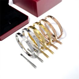 Designer Bracelets Woman Wedding Bracelet Luxury Jewelry Gift Bangle 5 Style 3 Colors Multi Size