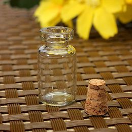 Mini Glass Bottle with Cork Stopper Transparent Small Wish Bottles Empty Clear Vials For Wedding Home Decoration