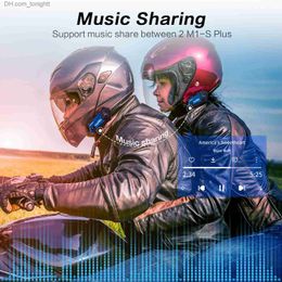 Fodsports M1-S Plus Helmet Intercom Headset Motorcycle Bluetooth Intercom 8 Rider 2000M Interphone FM music sharing BT5.0 Q230830