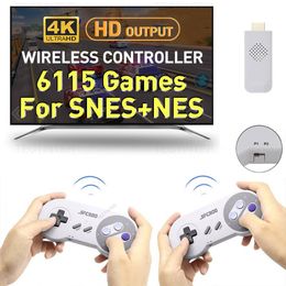 Game Controllers Joysticks SF900 Video Console Hd TV Stick Wireless Controller Built in 6115 Games Handheld Player Gamepad For SNES NES 230830