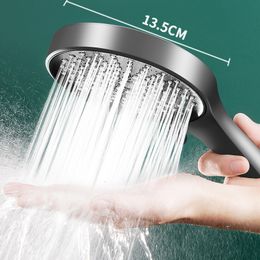 Bathroom Shower Heads Large Head 5 Modes Adjustable Highpressure Set with Filter Rotatable Rainfall 230829