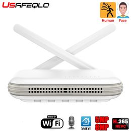 IP Cameras USAFEQLO H 265 3MP 5MP 8MP 4K HD 8CH Mini Wifi NVR Xmeye iCsee camera For CCTV Security Kit 2 5CH HDD TF Card Slot 230830