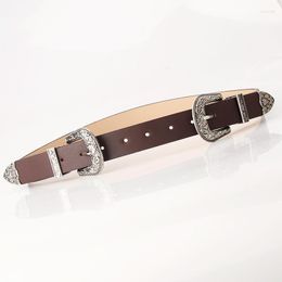 Belts Luxury Fashion Belt For Women Elastic Vintage Wide Waist Stretchy Retro Cinch Two Metal Buckles Waistband Dress