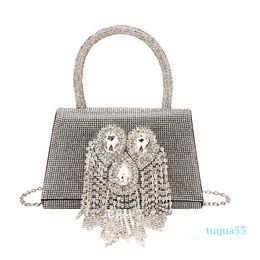 Bag sInternet Celebrity Dinner Bag Women s 2023 Nightclub Trend Chain Full Diamond Luxury Crossbody Bag