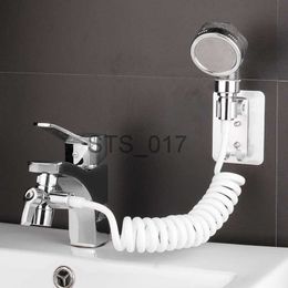 Bathroom Shower Heads Bathroom Basin Faucet Extender External Shower Head Washbasin Tap Water Divider Bidet Sprayer for Hair Washing Toilet Cleaning x0830