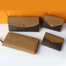 Brown Long Wallet Designer Bag Clutch Bag Women Handbag Coin Purse Fashion Multi Card Slot Card Holder Bag Canvas Leather Internal Zipper Women Bags Classic Letter