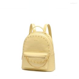 School Bags Fashion Woman's Versatile Backpack High Quality Trend Chain Single Shoulder Handbag Luxury Casual For Teenage Girls