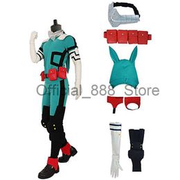 Anime My Hero Academia Cosplay Midoriya Izuku Deku Battle Cosplay Costume Unisex Costume Set Halloween Wig Hair x0830