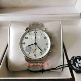 Super quality ZF men Wristwatches IW371617 41mm Stainless Stainless White dial 69355 Movement Back transparent Automatic mechanical Mens Watch Watches